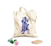 AILOONG Borsa da spiaggia in poliestere e cotone Tessuto spesso 340g/m² Cavaliere Medievale Uccisore di Draghi Spada Soldato Esercito Guerriero Materiale delicato sulla pelle