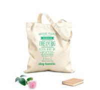 AILOONG Borsa da spiaggia in poliestere e cotone Tessuto spesso 340g/m² Non mollare mai il duro lavoro, citazioni motivazionali del centro fitness Materiale delicato sulla pelle