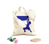 AILOONG Borsa da spiaggia in poliestere e cotone Tessuto spesso 340g/m² Ragazzo tatuato che fa arrampicata su roccia, sport maschile Materiale delicato sulla pelle