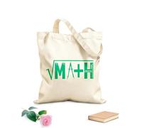 AILOONG Borsa da spiaggia in poliestere e cotone Tessuto spesso 340g/m² Simboli matematici Citazione della scuola di matematica Insegnante Materiale delicato sulla pelle