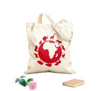 AILOONG Borsa da spiaggia in poliestere e cotone Tessuto spesso 340g/m² Terra Animale Materiale delicato sulla pelle