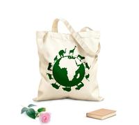 AILOONG Borsa da spiaggia in poliestere e cotone Tessuto spesso 340g/m² Terra Animale Materiale delicato sulla pelle