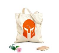 AILOONG Borsa della spesa in tela di cotone Elmo da guerriero spartano antico Tessuto spesso 340g/m² Utilizzabile come borsa regalo