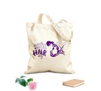 AILOONG Borsa della spesa in tela di cotone Salone di bellezza e parrucchiere Crea un giorno di capelli Acconciatura Tessuto spesso 340g/m² Utilizzabile come borsa regalo