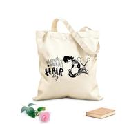 AILOONG Borsa della spesa in tela di cotone Salone di bellezza e parrucchiere Crea un giorno di capelli Acconciatura Tessuto spesso 12 once Utilizzabile come borsa regalo 35x40cm Grande