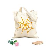 AILOONG Borsa della spesa riutilizzabile Allegro cacciatore di ragni Ragnatela Tessuto spesso 340g/m² Scritta personalizzabile