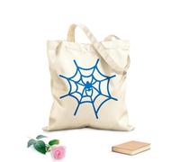 AILOONG Borsa della spesa riutilizzabile Allegro cacciatore di ragni Ragnatela Tessuto spesso 340g/m² Scritta personalizzabile