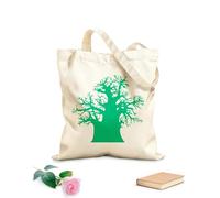 AILOONG Borsa della spesa riutilizzabile Baobab Tree Africa Naturale Tessuto spesso 340g/m² Scritta personalizzabile