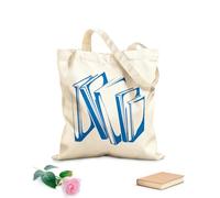 AILOONG Borsa della spesa riutilizzabile casa libri ufficio della conoscenza Tessuto spesso 340g/m² Scritta personalizzabile