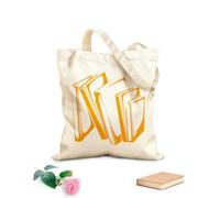 AILOONG Borsa della spesa riutilizzabile casa libri ufficio della conoscenza Tessuto spesso 340g/m² Scritta personalizzabile