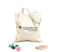 AILOONG Borsa della spesa riutilizzabile Citazione d'ufficio famosa parola di saggezza dello specchio Tessuto spesso 12 once Scritta personalizzabile 31x36cm Media