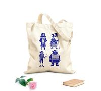 AILOONG Borsa della spesa riutilizzabile Divertenti coraggiosi marinai pirati marinai banditi del mare Tessuto spesso 340g/m² Scritta personalizzabile