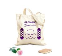AILOONG Borsa della spesa riutilizzabile Forbici per toelettatura con logo per cani Tessuto spesso 340g/m² Scritta personalizzabile