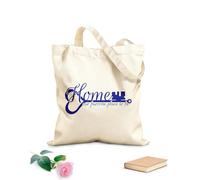 AILOONG Borsa della spesa riutilizzabile Home Il nostro posto preferito dove stare Lettering Famiglia Chiave Tessuto spesso 340g/m² Scritta personalizzabile