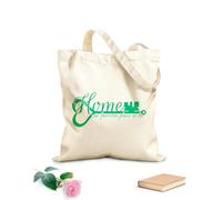 AILOONG Borsa della spesa riutilizzabile Home Il nostro posto preferito dove stare Lettering Famiglia Chiave Tessuto spesso 340g/m² Scritta personalizzabile