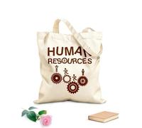 AILOONG Borsa della spesa riutilizzabile il team delle risorse umane si occupa dello stile dell'ufficio Tessuto spesso 340g/m² Scritta personalizzabile