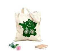 AILOONG Borsa della spesa riutilizzabile Lettering I Love Paris Mappa Bicicletta Dove Romance Tessuto spesso 340g/m² Scritta personalizzabile