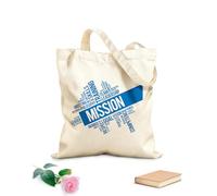 AILOONG Borsa della spesa riutilizzabile Missione Azienda Team Leadership Ufficio Parole Tessuto spesso 340g/m² Scritta personalizzabile