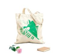 AILOONG Borsa della spesa riutilizzabile musicista africano ama suonare il pianoforte jazz blues Tessuto spesso 340g/m² Scritta personalizzabile