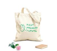 AILOONG Borsa della spesa riutilizzabile Om Elefante Buddha indiano Passato Presente Futuro Tessuto spesso 340g/m² Scritta personalizzabile