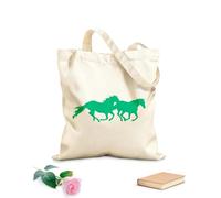 AILOONG Borsa della spesa riutilizzabile Tessuto spesso 340g/m² Cavalli Animali Naturali Libertà Casa Scritta personalizzabile
