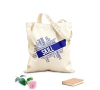 AILOONG Borsa della spesa riutilizzabile Tessuto spesso 340g/m² competenze coaching successo formazione istruzione università ufficio Scritta personalizzabile