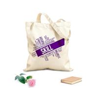 AILOONG Borsa della spesa riutilizzabile Tessuto spesso 340g/m² competenze coaching successo formazione istruzione università ufficio Scritta personalizzabile