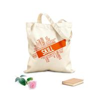 AILOONG Borsa della spesa riutilizzabile Tessuto spesso 340g/m² competenze coaching successo formazione istruzione università ufficio Scritta personalizzabile