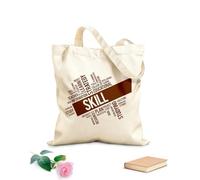 AILOONG Borsa della spesa riutilizzabile Tessuto spesso 340g/m² competenze coaching successo formazione istruzione università ufficio Scritta personalizzabile