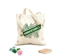 AILOONG Borsa della spesa riutilizzabile Tessuto spesso 340g/m² Idea per il dipartimento delle risorse umane dell'agenzia Scritta personalizzabile
