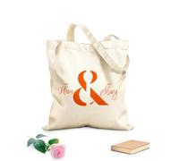 AILOONG Borsa della spesa riutilizzabile Tessuto spesso 340g/m² La nostra casa La nostra storia Lettering Parole vive Scritta personalizzabile