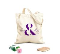 AILOONG Borsa della spesa riutilizzabile Tessuto spesso 340g/m² La nostra casa La nostra storia Lettering Parole vive Scritta personalizzabile