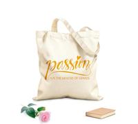 AILOONG Borsa della spesa riutilizzabile Tessuto spesso 340g/m² La passione per le lettere è la genesi del genio Scritta personalizzabile