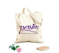 AILOONG Borsa della spesa riutilizzabile Tessuto spesso 340g/m² La passione per le lettere è la genesi del genio Scritta personalizzabile