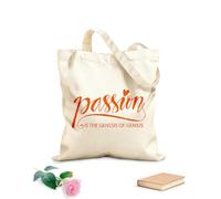 AILOONG Borsa della spesa riutilizzabile Tessuto spesso 340g/m² La passione per le lettere è la genesi del genio Scritta personalizzabile
