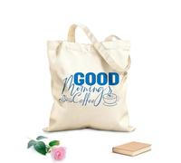 AILOONG Borsa in tela con fondo rinforzato L'arte tipografica del buon caffè può essere utilizzata Tessuto spesso 340g/m² Utilizzabile come borsa regalo