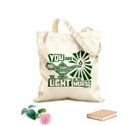 AILOONG Borsa in tela con fondo rinforzato tu sei il mondo della luce Tessuto spesso 340g/m² Utilizzabile come borsa regalo