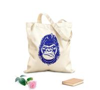 AILOONG Borsa in tela Testa di scimmia dello zoo predatore animale primato Tessuto spesso 340g/m² Borsa da disegno