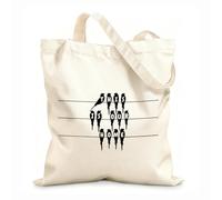 AILOONG Borsa in tela Uccelli modello Parole Questa è la nostra casa Benvenuti Tessuto spesso 12 once Borsa da disegno 35x40cm Grande