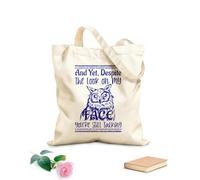 AILOONG Borsa regalo in tela per vino eppure nonostante l'espressione sul mio viso stai ancora parlando Tessuto spesso 340g/m² Abbinabile agli abiti