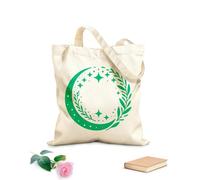 AILOONG Borsa regalo in tela per vino Il modello celeste è un modello circolare di una luna crescente, stelle e rami Tessuto spesso 340g/m² Abbinabile agli abiti