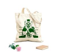 AILOONG Borsa regalo in tela per vino un alieno che indossa guantoni da boxe e un casco Tessuto spesso 340g/m² Abbinabile agli abiti