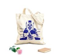 AILOONG Borsa regalo in tela per vino un alieno che indossa guantoni da boxe e un casco Tessuto spesso 340g/m² Abbinabile agli abiti