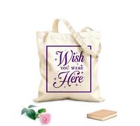 AILOONG Borsa tote con manico piatto in nastro Frasi commemorative di Natale Vorrei che tu fossi qui Tessuto spesso 340g/m² Sostituisce lo zaino scolastico