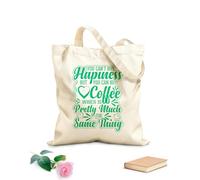 AILOONG Borsa tote con manico piatto in nastro il caffè non puoi comprare la felicità ma puoi comprare il caffè che è più o meno la stessa cosa Tessuto spesso 340g/m² Sostituisce lo zaino scolastico