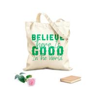 AILOONG Borsa tote con tracolla in fettuccia credo che ci siano buoni detti cristiani da progettare Tessuto spesso 340g/m² Borsa da disegno