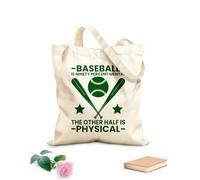 AILOONG Borsa tote con tracolla in fettuccia il baseball è per il novanta per cento mentale, l'altra metà è fisica Tessuto spesso 340g/m² Borsa da disegno