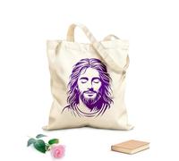 AILOONG Borsa tote con tracolla in fettuccia miglior design clipart di Gesù figlio di Dio Tessuto spesso 340g/m² Borsa da disegno