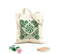 AILOONG Borsa tote con tracolla in fettuccia quadrato con decorazioni floreali a forma di lecca-lecca a spirale e motivi a pois su Tessuto spesso 340g/m² Borsa da disegno