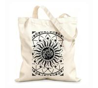 AILOONG Borsa tote con tracolla in fettuccia Tessuto spesso 12 once mandala astrologico Borsa da disegno 35x40cm Grande